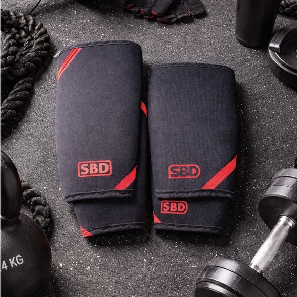 Sbd Other - SBD knee sleeve bundle Black & Red Knee Sleeves - Supportive Neoprene 2 Pair
